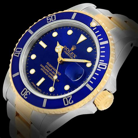 immagini e valore rolex quadrante blu oro e acciaio|rolex sottomarino prezzo.